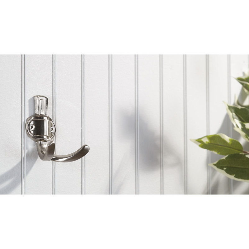Classic Metal Wall Hook, Brushed Nickel
