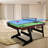 A Versatile Dual-Function Table that Serves as Both a Billiards Table and a Dining Table.