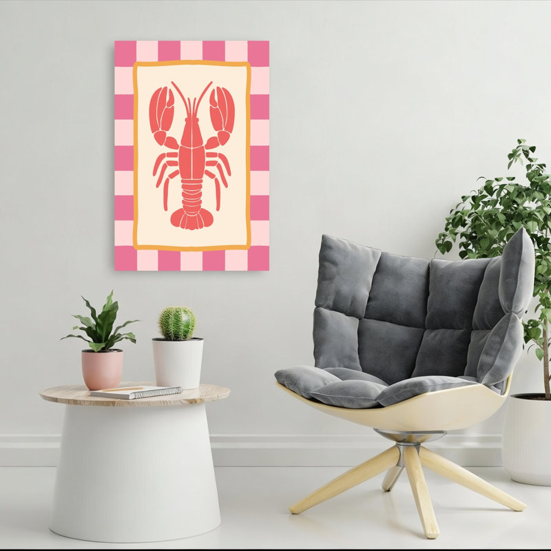 «Retro Lobster», impression d'art rétro, H 36 po x l 24 po