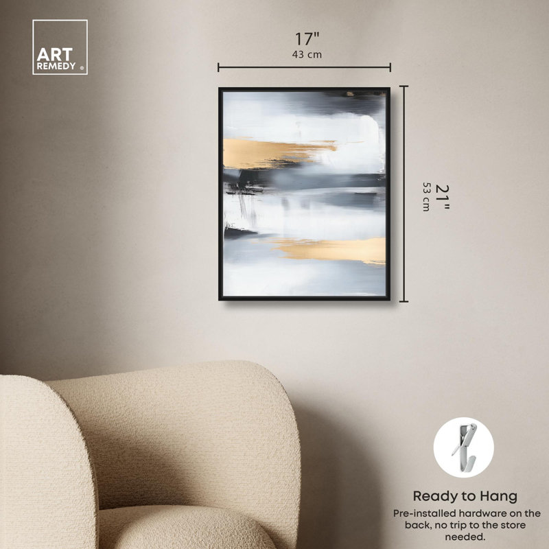 Art visuel sur vortex II, H 21 po x l 17 po, Cadre flottant noir