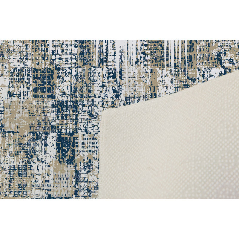 Soft Hall Carpet 2.6 x 4.9 Feet | 100% Polyester, 0.04 in Pile Height | Antibacterial, Non-Slip Underside | Woven with 3D Digital Printing | Machine Washable | Durable & Stylish for Entryways & Living Rooms