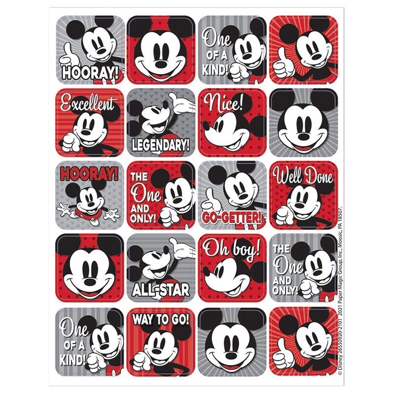 Accessoire éducatif d'autocollants à thème Mickey Mouse
