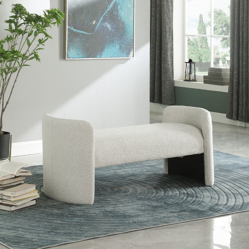 Banc moderne de style crème minimaliste