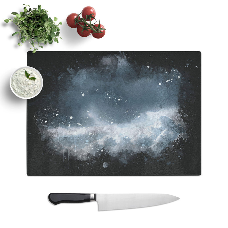 Tempered Glass the Mood of the Clouds Chopping Board, 28.5 cm x 39 cm