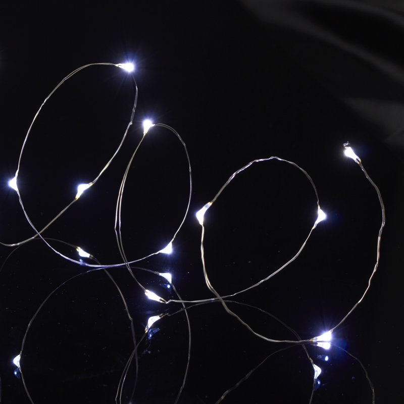 Ceja Outdoor 7.6'' Battery Powered LED Fairy String Light, White