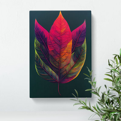 Leaves Painted No.3 - Wrapped Canvas Print