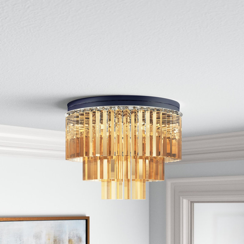 Yazmin Flush Mount, Matte Black