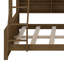 Lit superposé simple au-dessus de grand lit moderne avec armoires de rangement intégrées et ports USB, structure de lit superposé en bois massif avec échelle-818758006-818757897