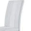 Chaise de salle à manger blanche de 4 pièces - tissu, pieds en métal, sièges rembourrés, finition polie, rectangulaire