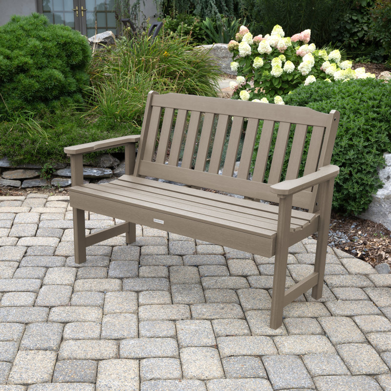 Banc de jardin en plastique Arbnora, Brun terrain boisé