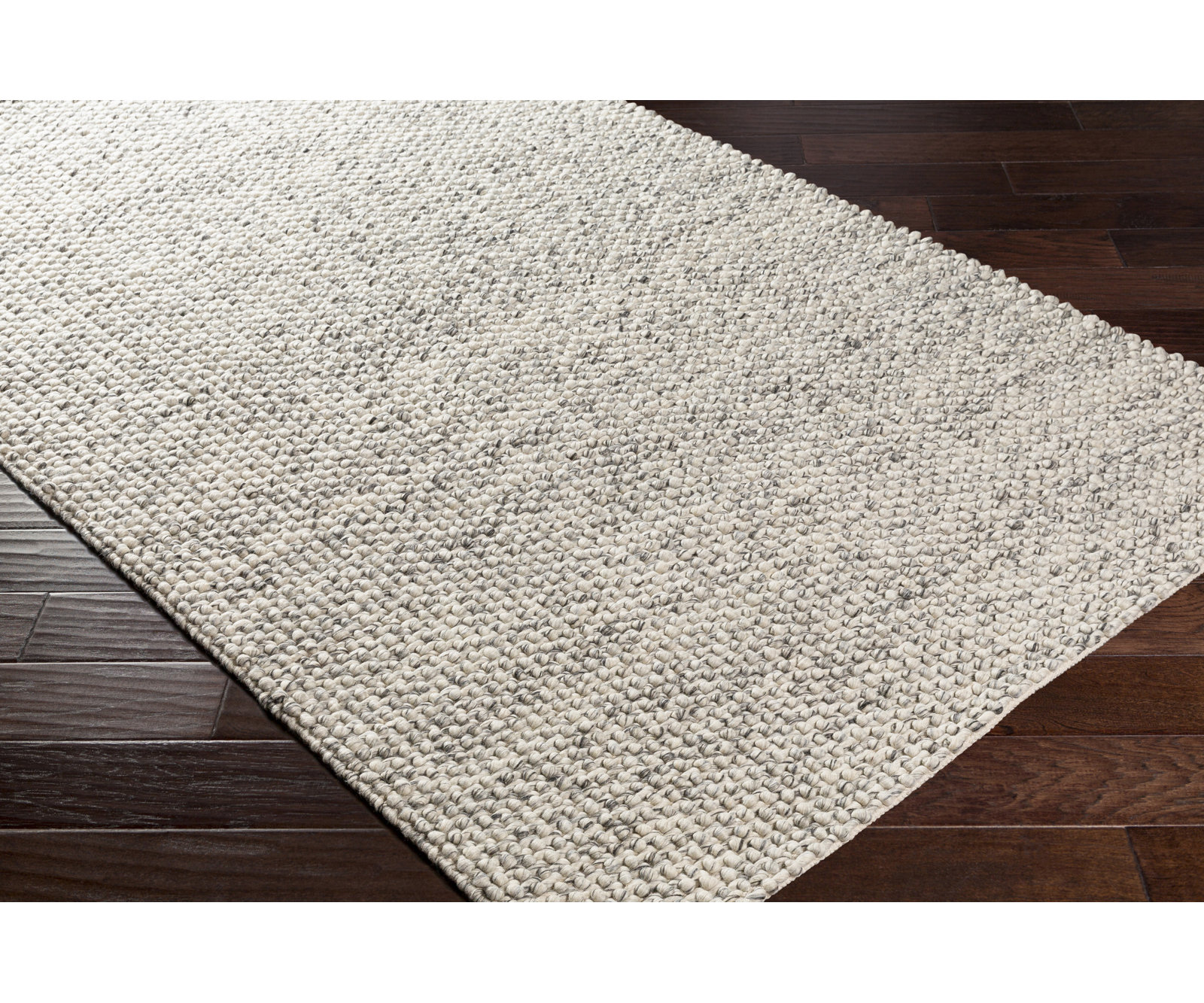 Hero Charcoal Ivory Hand-Woven Flatweave Rug, Rectangle 2' x 3'