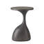 Doran Outdoor Magnesium Oxide Side Table with Sculptural Oval Top
