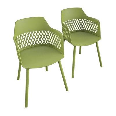 Shari Patio Dining Side Chair with Cushion