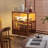 Nut-brown Solid Wood+Tempered Glass+Stainless Steel Display Cases