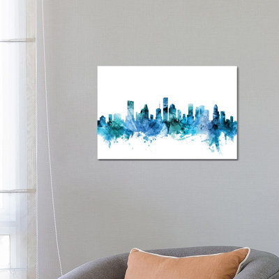 Houston, Texas Skyline by Michael Tompsett - Wrapped Canvas Gallery-Wrapped Canvas Giclée