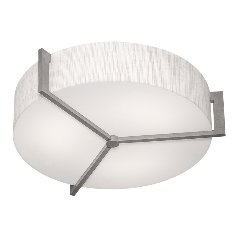 Leeroy Flush Mount, Jute, Weathered Gray