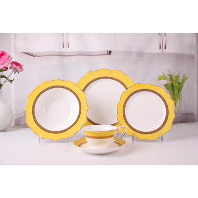 Remley Piece Bone China Dinnerware Set - Service for 4