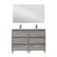 Suki 1200mm Free-standing Double Bathroom Vanity Unit-73822498-73822500