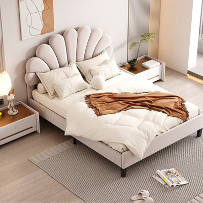 Lit plateforme tapissier Marlowe