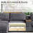 Loette 120.3" Configurable Sectional Sofa, USB Ports, Cup Holder, 360°Rotate Tabletop, Console Box & Armrests-1825867431