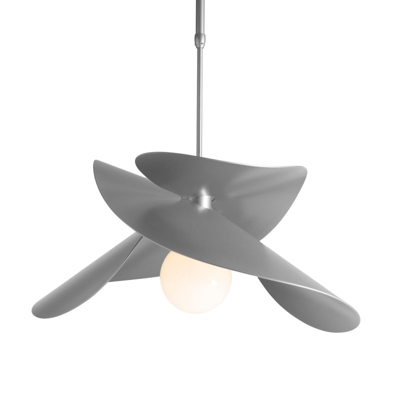 Hibiscus 1 - Bulb 12.9" H Outdoor Pendant, Coastal Burnished Steel, Multiple: 15.5" - 45.5"
