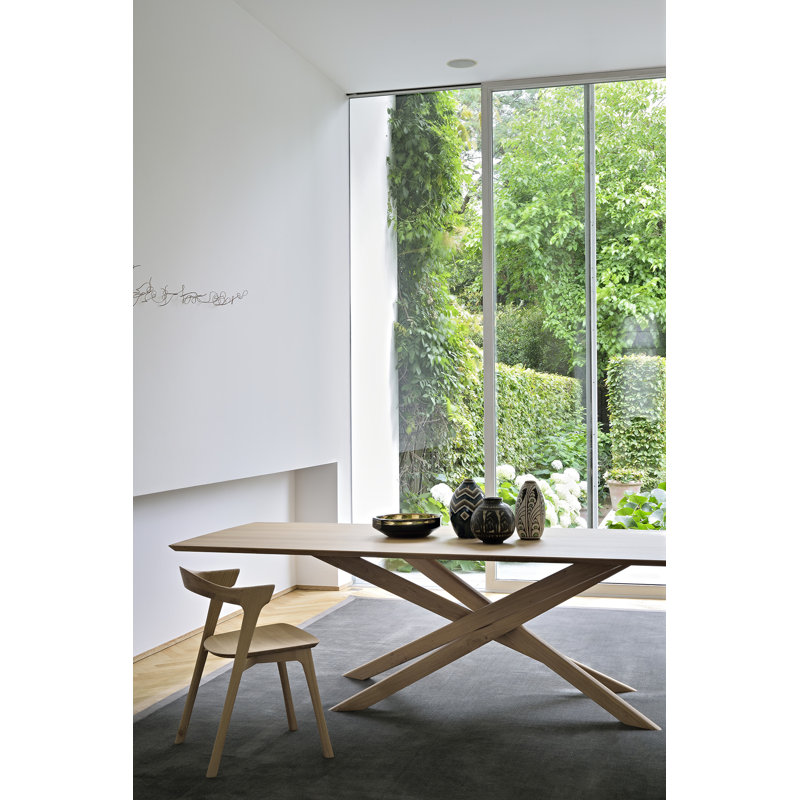Mikado Solid Oak Dining Table, 43.3" W x 94.5" L