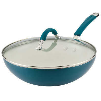 Rachael Ray Cucina Nonstick Stir Fry Pan With Lid, 11 Inch