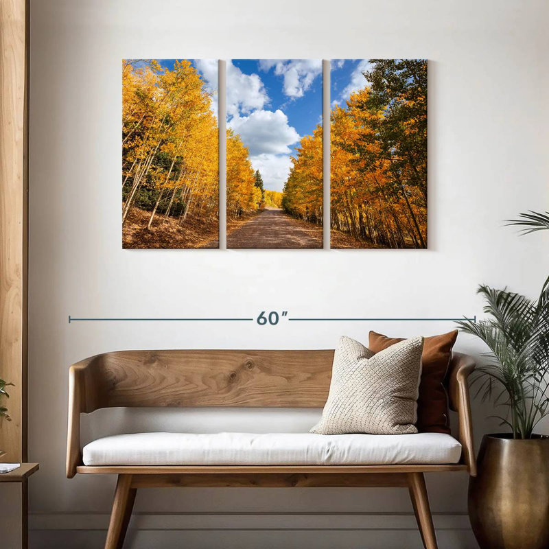 Alvord Dirt Road Aspens, 28" H x 45" W