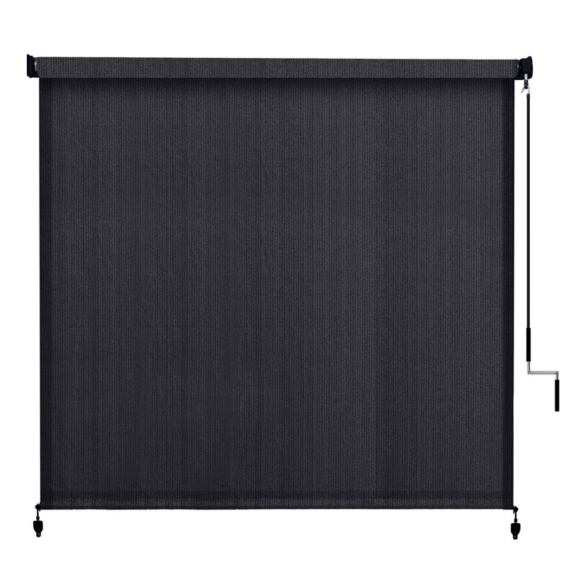 Semi Sheer Roller Shade, Graphite Black, 96"W x 96"L
