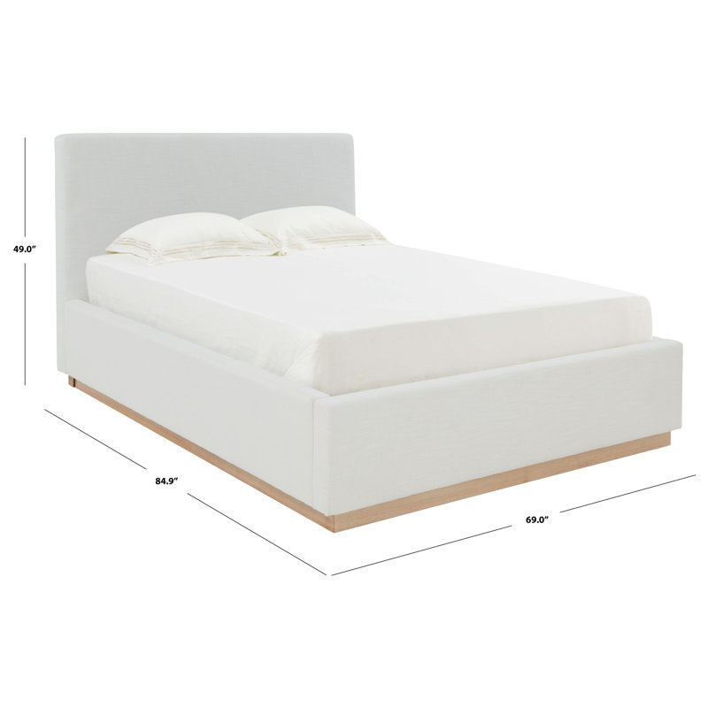 Pippin 100% Linen Bed, White, Queen