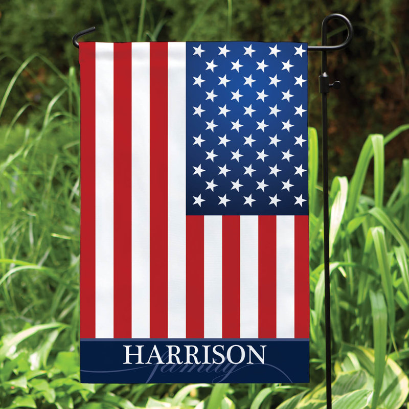 Polyester américain personnalisé 18 x 12 po drapeau de jardin
