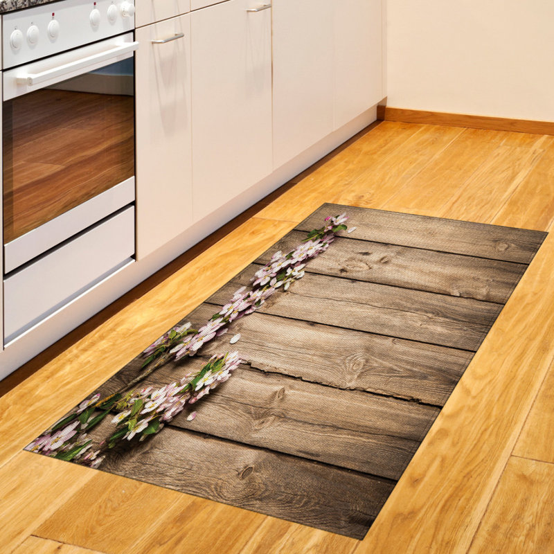 Tapis décoratif en bois haute densité, Rectangle 2 pi 7 po x 5 pi