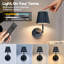 Rechargeable Wall Lights with Pleated Shades & Remote, Set of 2-1649762386