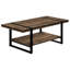 Accent Coffee Table In Rectangular Shape - 48.61"L, Brown Laminate, Black Metal, Contemporary Design Living Room Piece Rectangular,