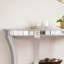 Console à miroir en demi-lune