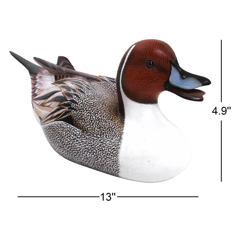 Life Size Pintail Duck Wood Bird Figurine