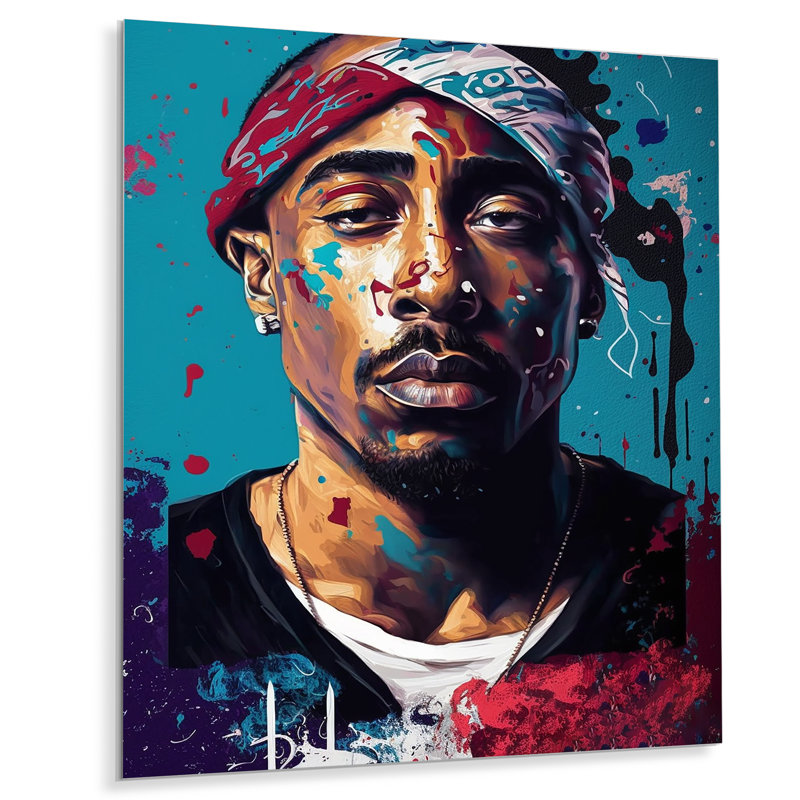 " Tupac King Of Rap II ", 20" H x 12" W x 1" D