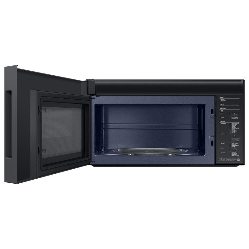 Samsung Bespoke Over-the-Range Microwave 2.1 cu. ft. in with Edge to Edge Glass Display, White Glass
