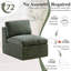 Fauteuil d'appoint rembourré sans accoudoirs avec coussin décoratif, aucun assemblage requis-133091516