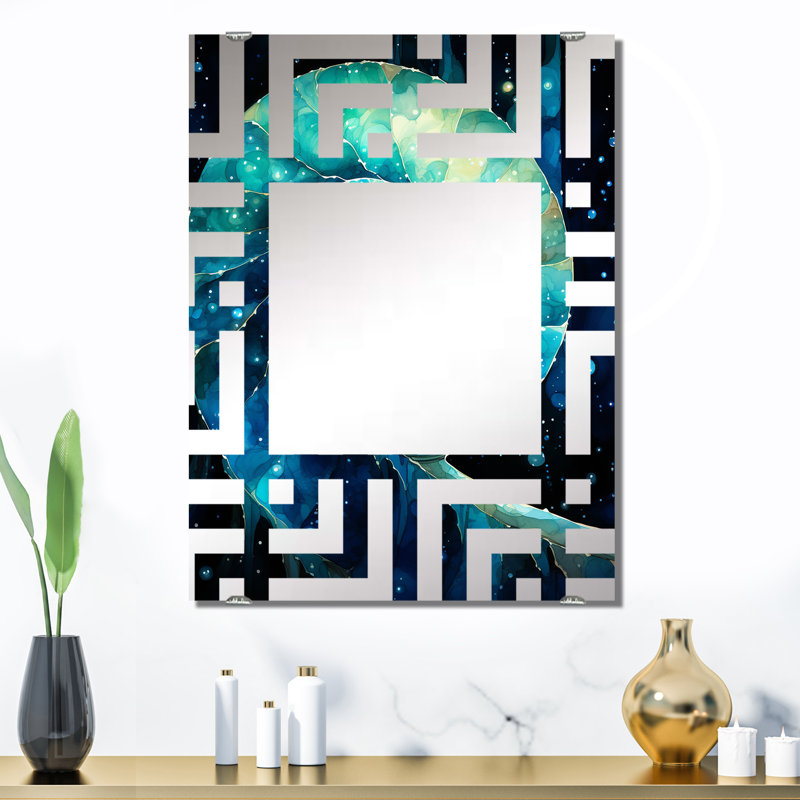 Barriga - Abstract Spirals Decorative Wall Mirrors, 32" x 24"