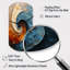Collage en spirale - horloge asymétrique abstraite en métal, horloge cylindrique bleu sarcelle-105422651