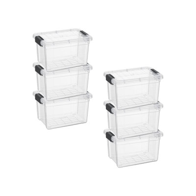  Boîte de crayons en plastique empilable X 1.05 pintes, paquet de 6
