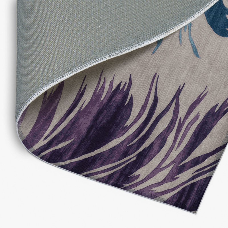 Tapis intérieur et extérieur gris Watercolor, Rectangulaire 2 pi x 3 pi