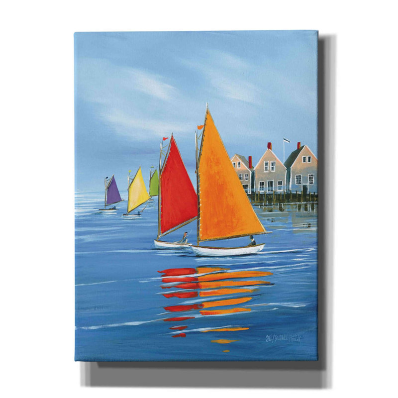 " Mariner's Landing " by Sally Caldwell Fisher, 54" H x 40" W x 1.5" D