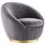 Chaise pivotante en velours performance Buttercup-1638978749