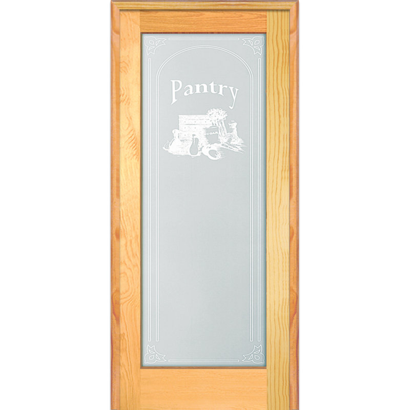 Porte de garde-manger en pin brut, 30 po x 80 po, Côté gauche