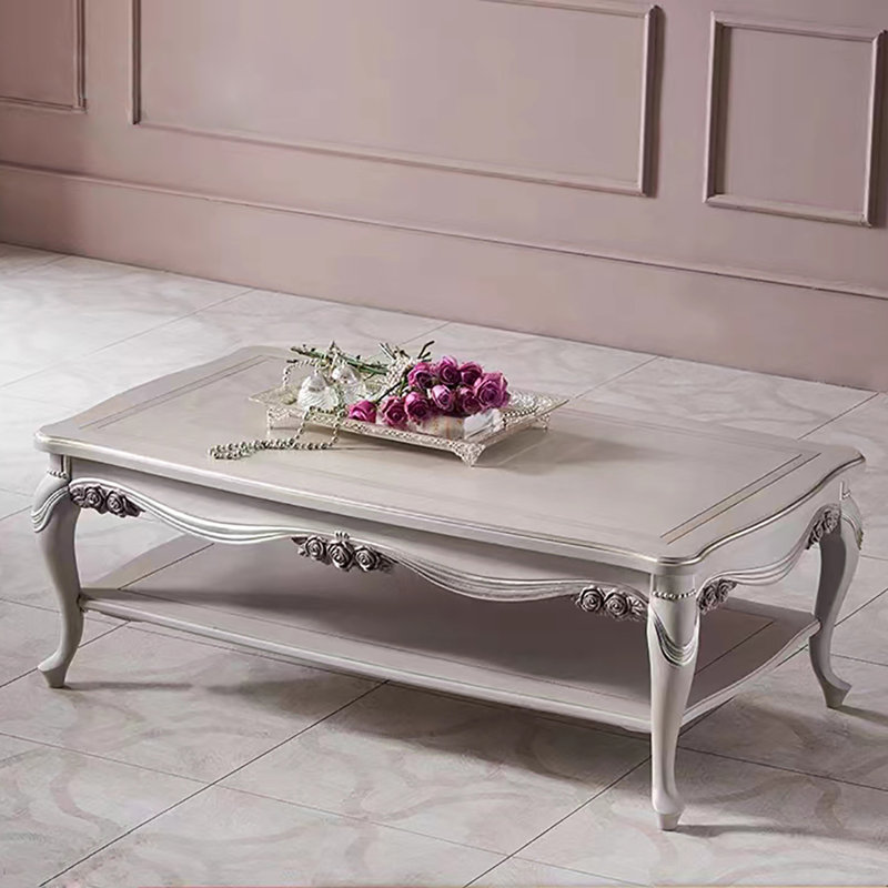 Table basse rectangulaire légère de luxe sculptée