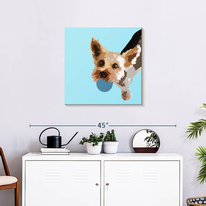 Brampt Rex On Light Blue, 24" H x 24" W
