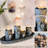 Wooden Candle Holder Centerpiece With Rustic Tray