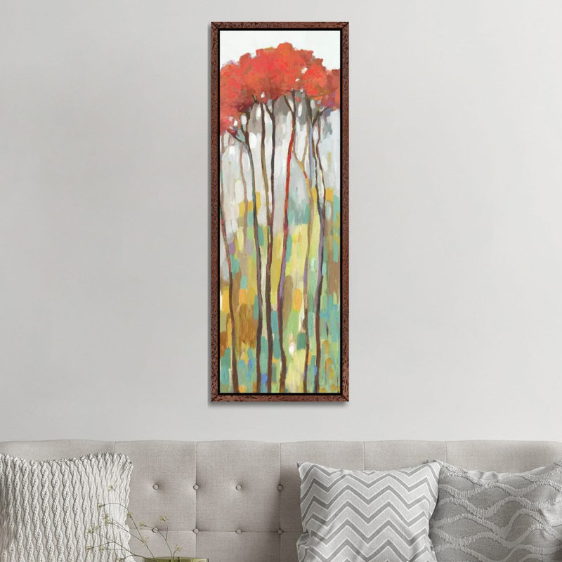 Standing Tall I by Allison Pearce - Panoramic Painting on Canvas, Classic Brown Wood Framed Canvas